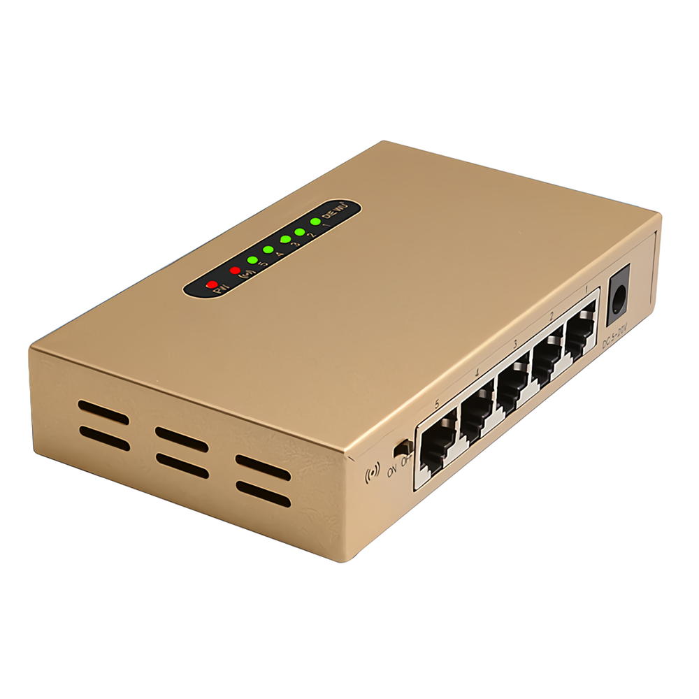 DIEWU 5-port 100Mbps Switch Wall Mounted Enterprise Metal Network Hub Splitter Fast Ethernet Switch COD