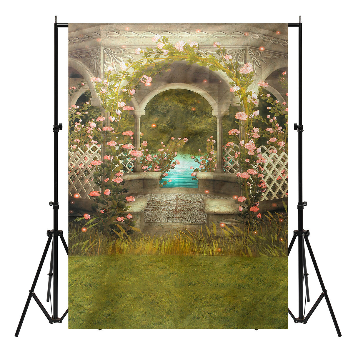 5x7ft 7x5ft Fairy Tale Winter Spring Sky Castle Photography Backdrop Studio Prop Background COD