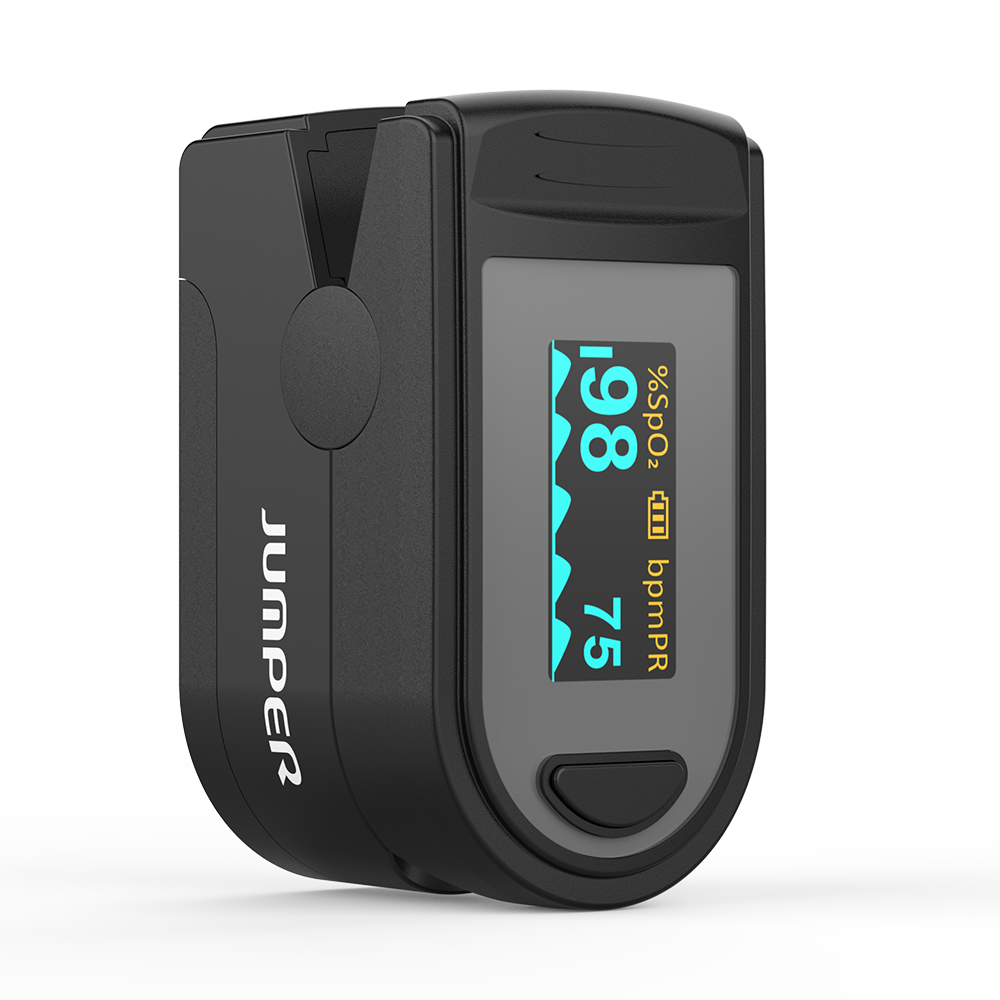 JUMPER JPD-500C Finger Clip Pulse Oximeter Multiple Display Modes Fingertip Pulse Oximeter Brightness Adjustment Automatic Power-off Pulse Oximeter COD