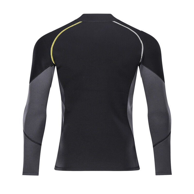 ZCCO 1.5mm Diving Suit Comfortable Neoprene Long Sleeve Waterproof Front Zipper Smooth Design Water Sport Jacket for Surfing Deep Diving Snorkeling COD